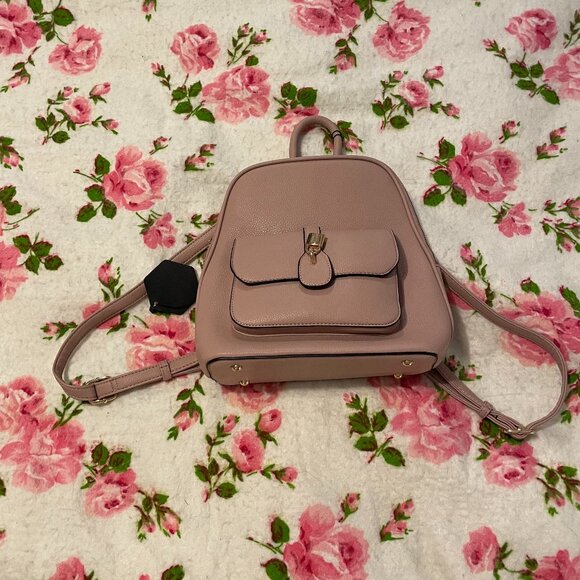 NWT gold and pink certified vegan leather purse / bookbag! - Picture 3 of 16